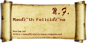Masáth Feliciána névjegykártya